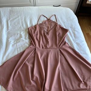 Windsor Dusty Pink Backless Dress